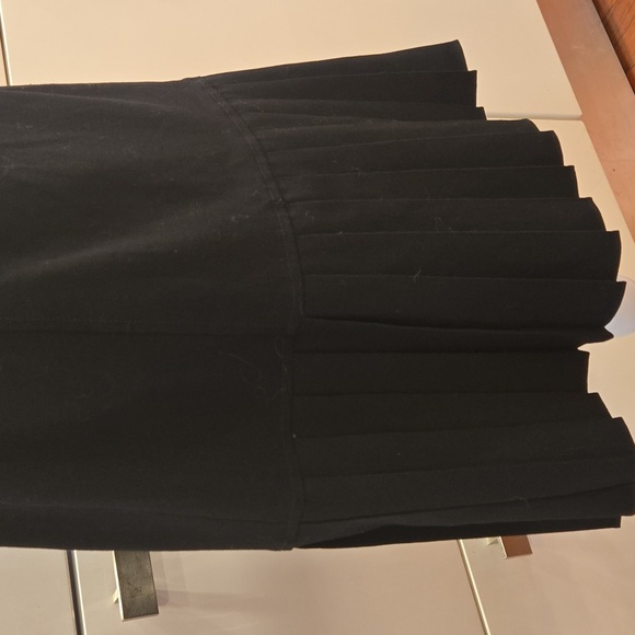 Tracy Reese NY Sleeveless V-Neck Patent Leather Pleated Midi Dress Black Size 4 - Picture 8 of 14
